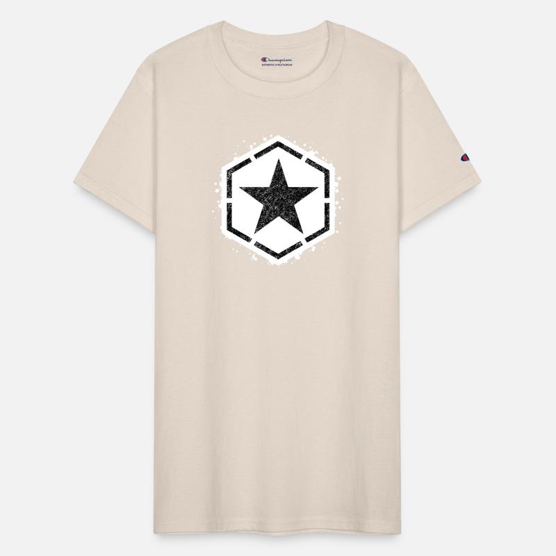 Sponge stencil Star inside hexagon