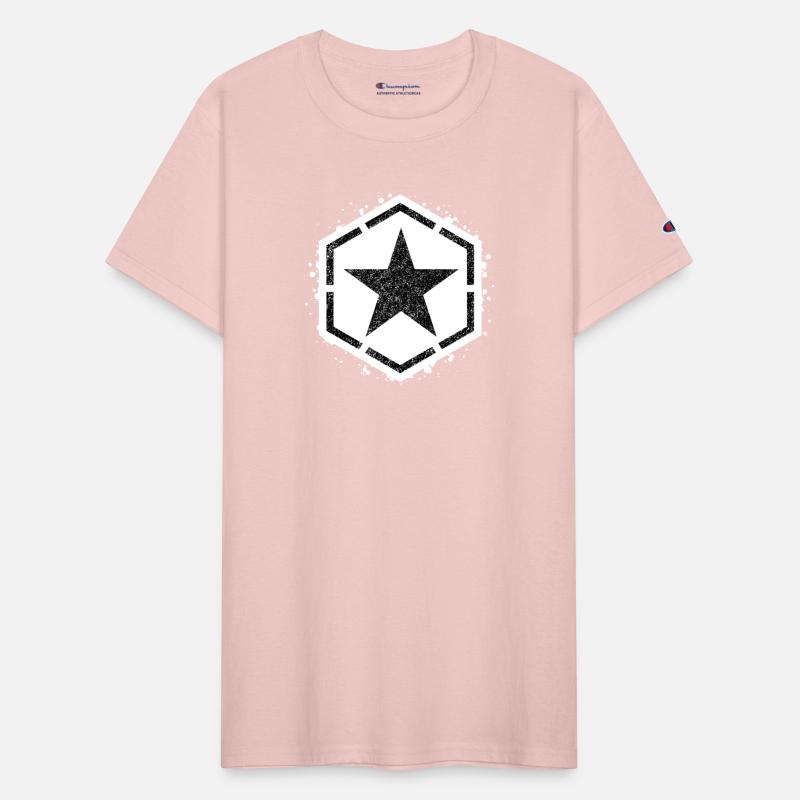 Sponge stencil Star inside hexagon