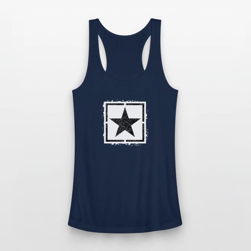 Sponge stencil Star inside square