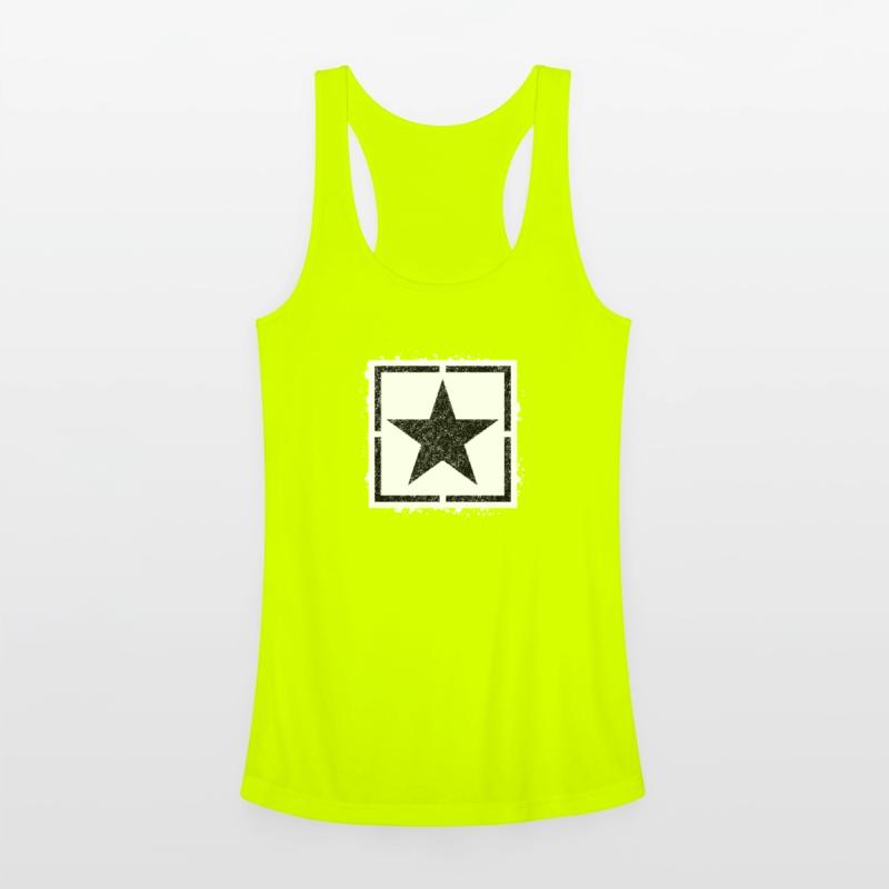 Sponge stencil Star inside square