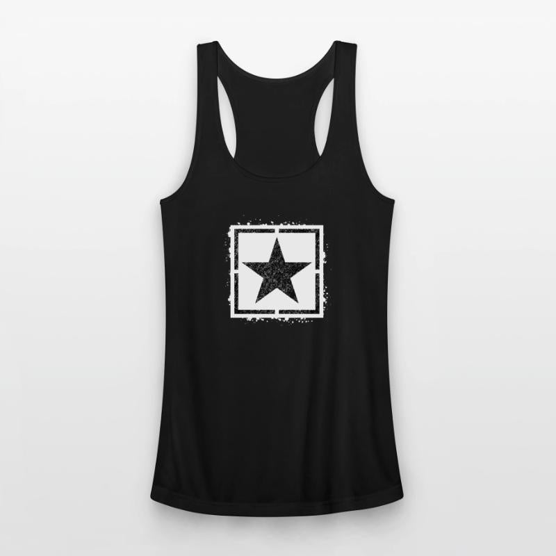 Sponge stencil Star inside square