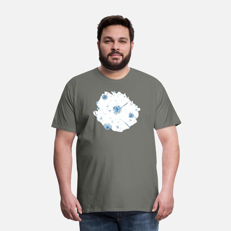 Spring Dandelions Blue Gray