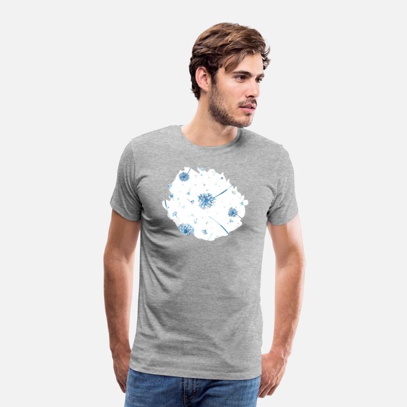 Spring Dandelions Blue Gray