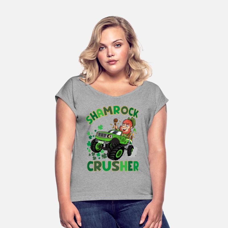St Patricks leprechaun monster truck shamrock
