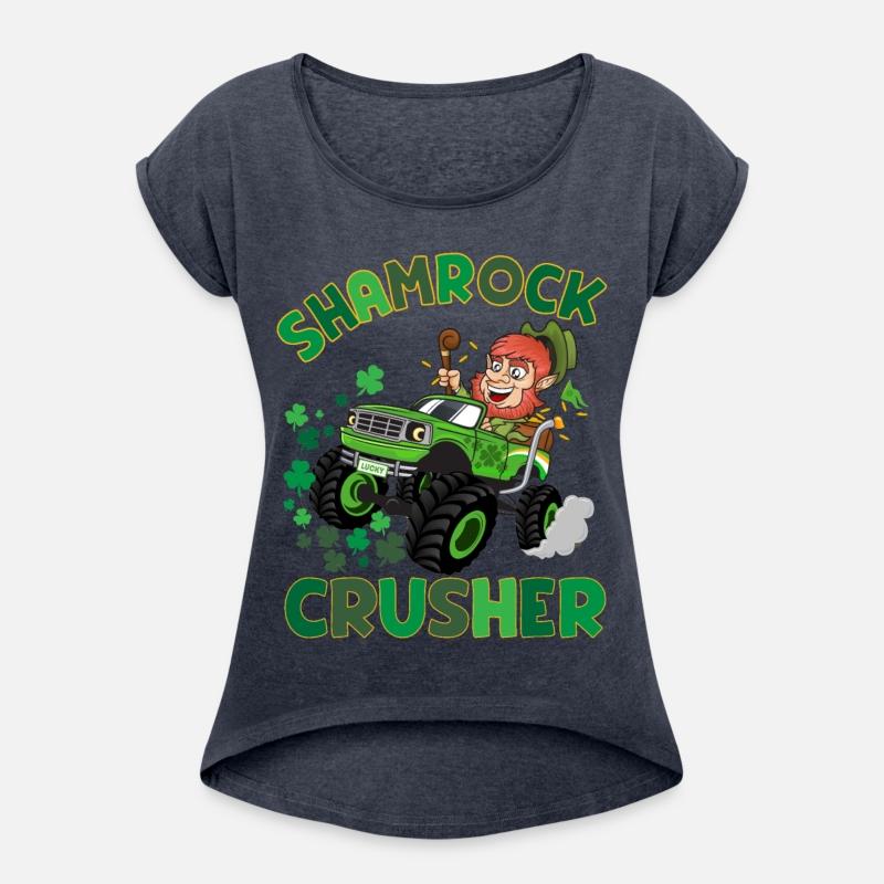 St Patricks leprechaun monster truck shamrock
