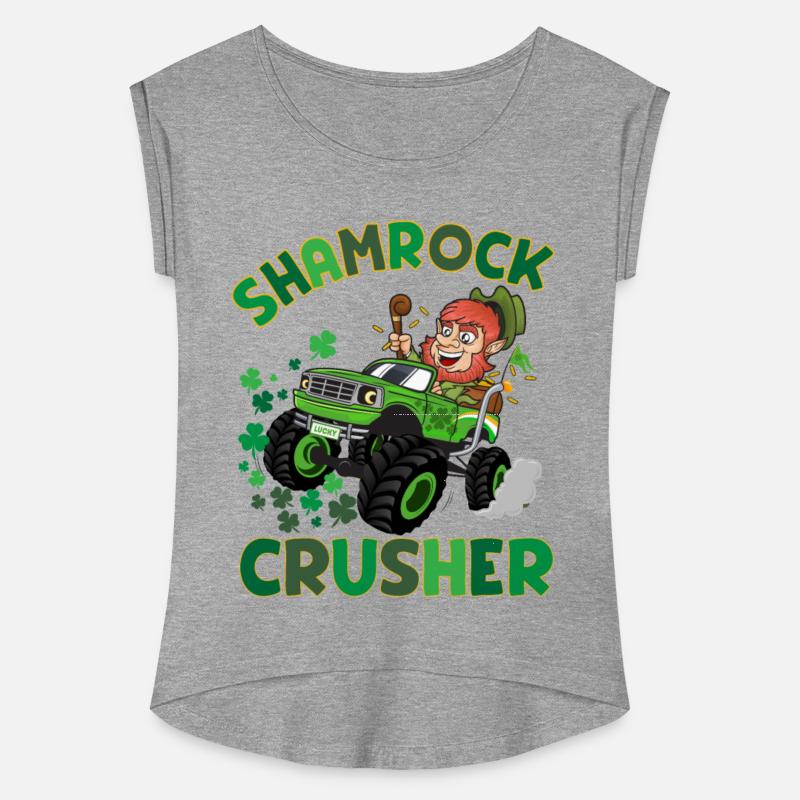St Patricks leprechaun monster truck shamrock