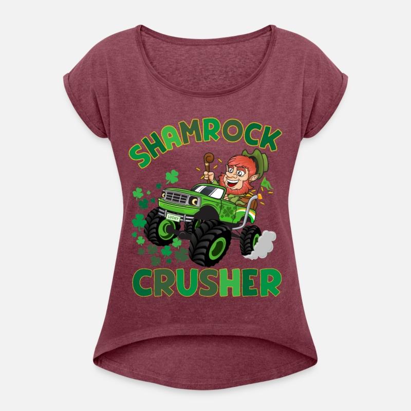 St Patricks leprechaun monster truck shamrock