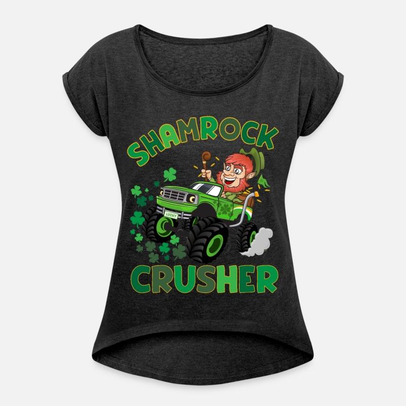 St Patricks leprechaun monster truck shamrock