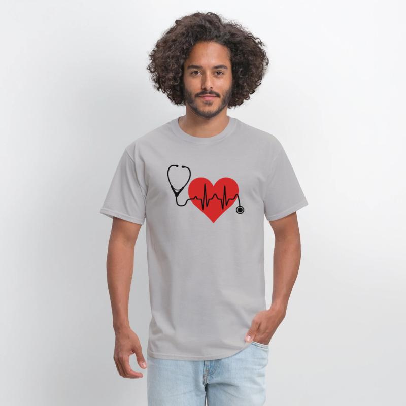 Stethoscope Heartbeat Heart T Shirt