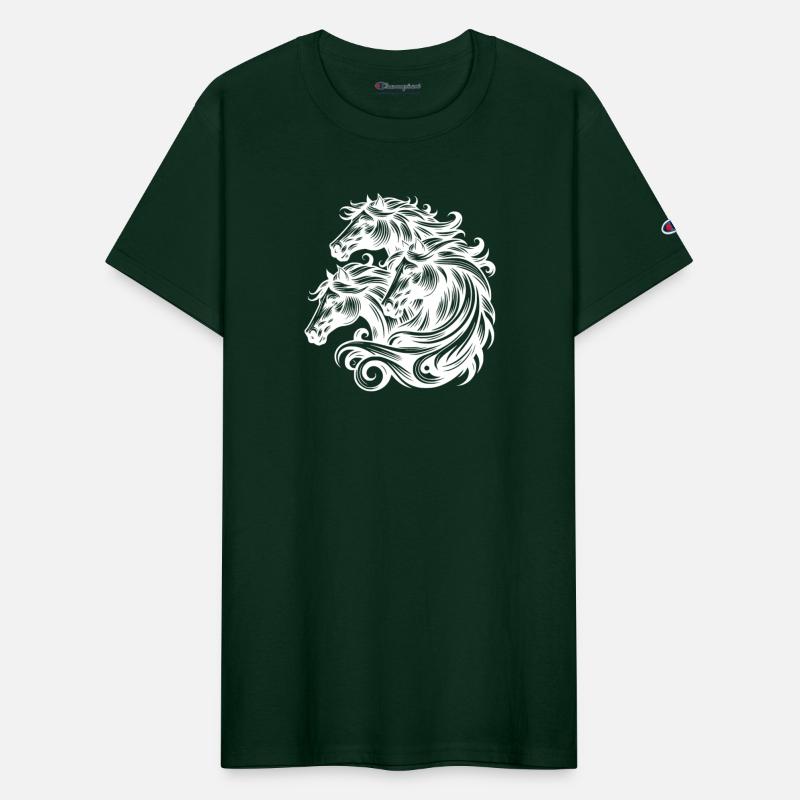 Stormy Horses With Elegant Manes In The Wind