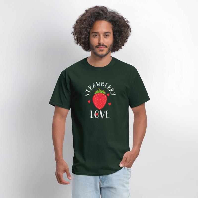 Strawberry Love Lover Fruit Smiling Farmer Greengr