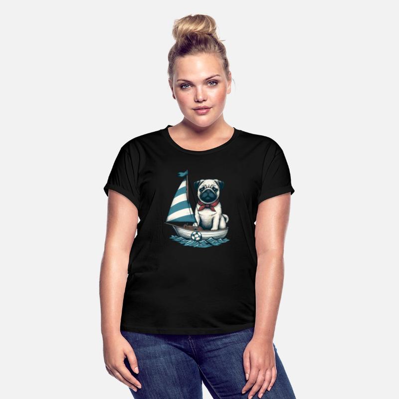 Summer sailing dinghy with pug