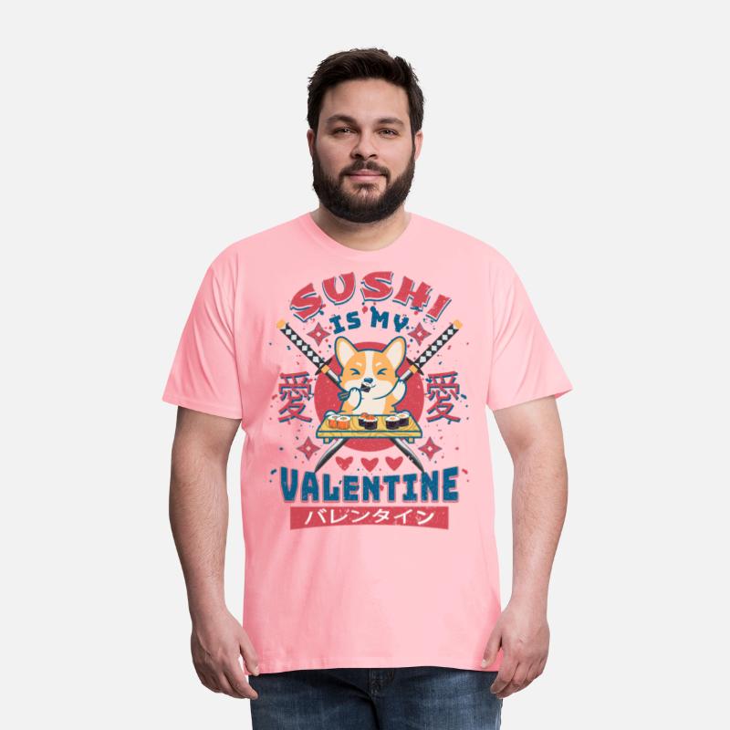 Sushi Is My Valentine-Cute Corgi Puppies Eating