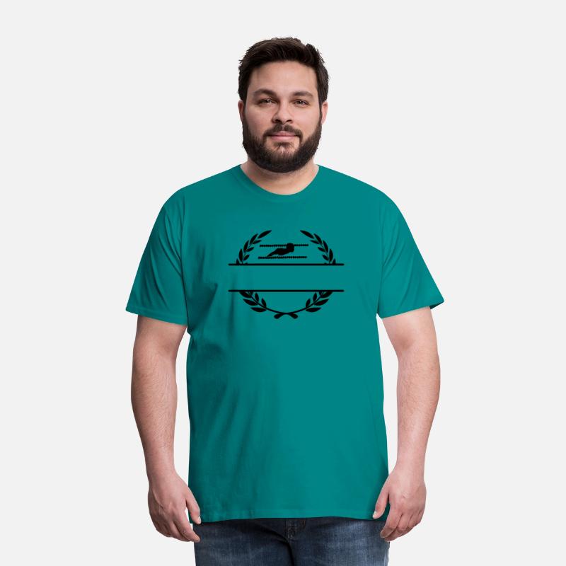 Swimmer in laurel wreath