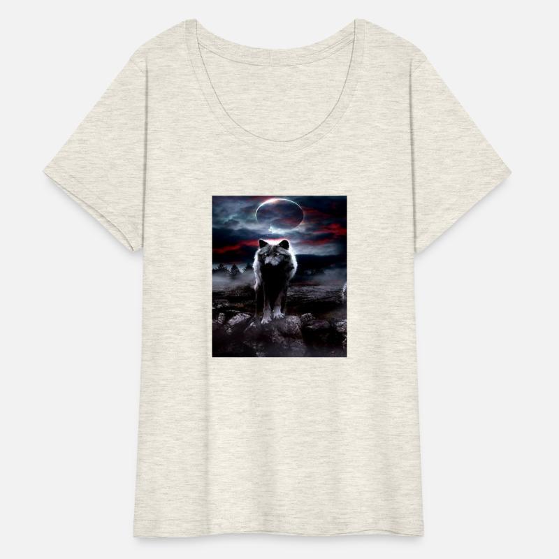 T-shirt classique wolf in the night