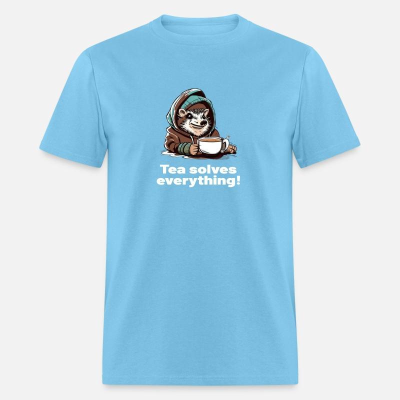 tea solves everything! hedgehog