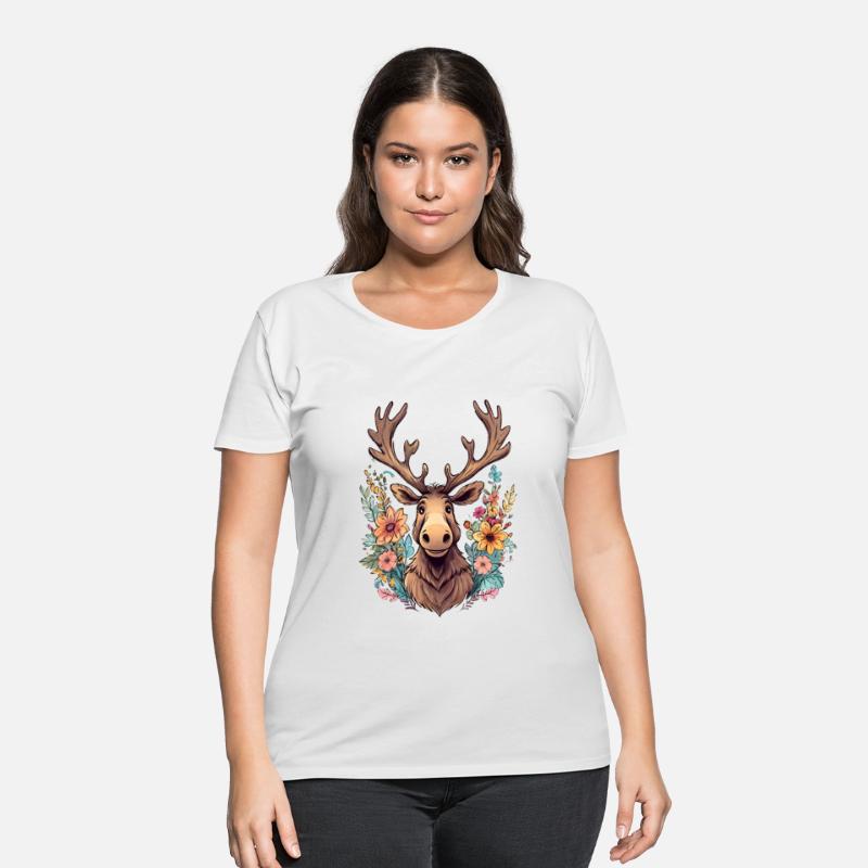 The moose was also decorated with flowers