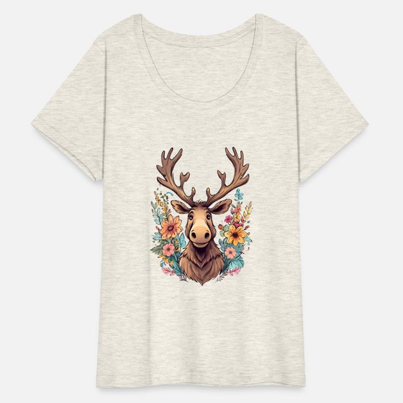 The moose was also decorated with flowers