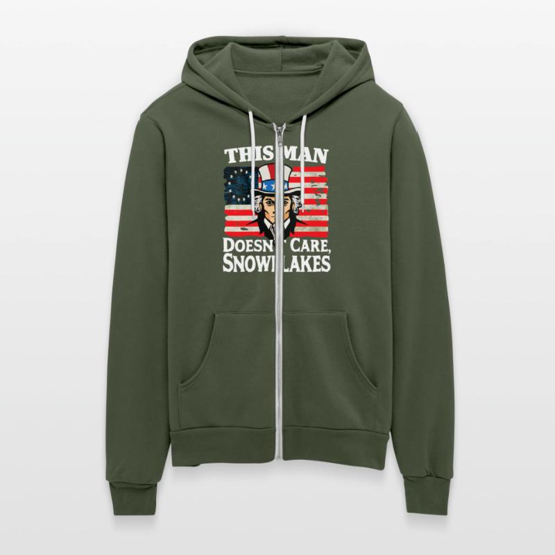 This Man Doesn't Care, Snowflakes Funny US Flag