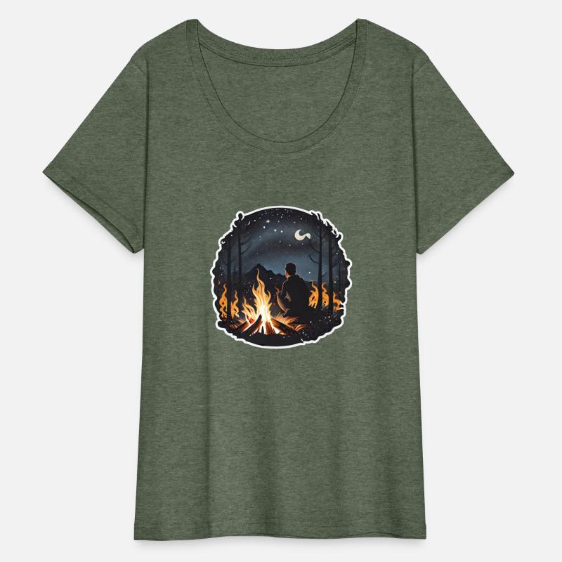 Traveler Sitting By A Campfire