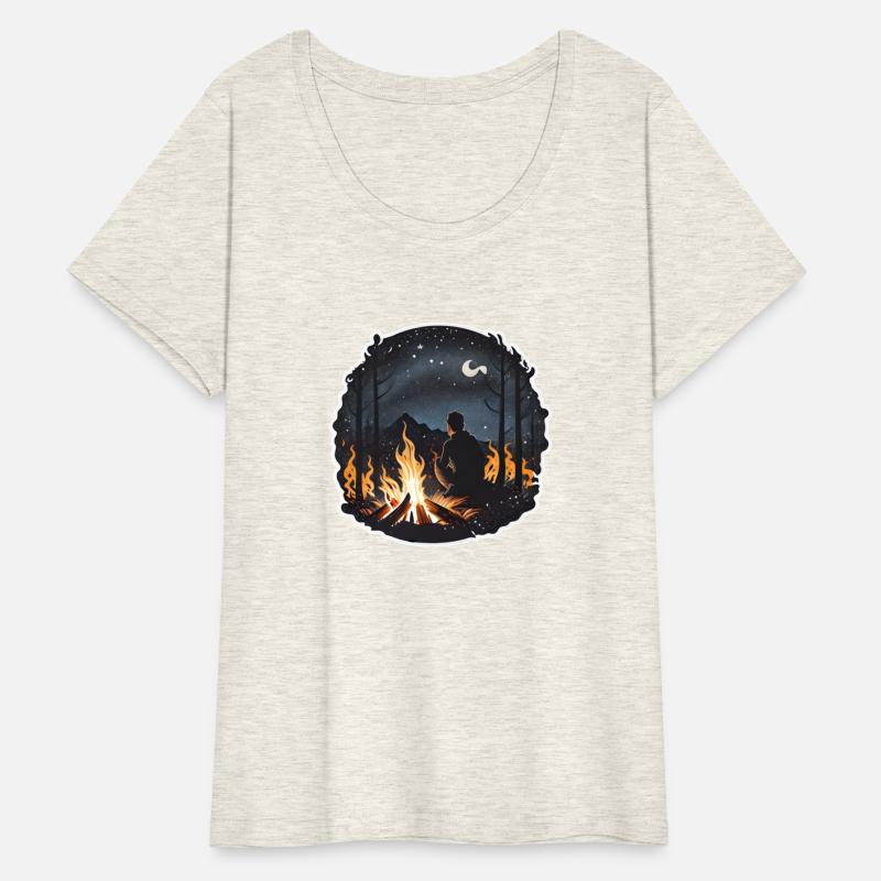 Traveler Sitting By A Campfire