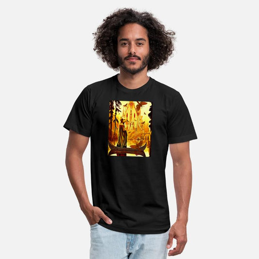 Trippy Demonic Animal Skull Figure On Boat