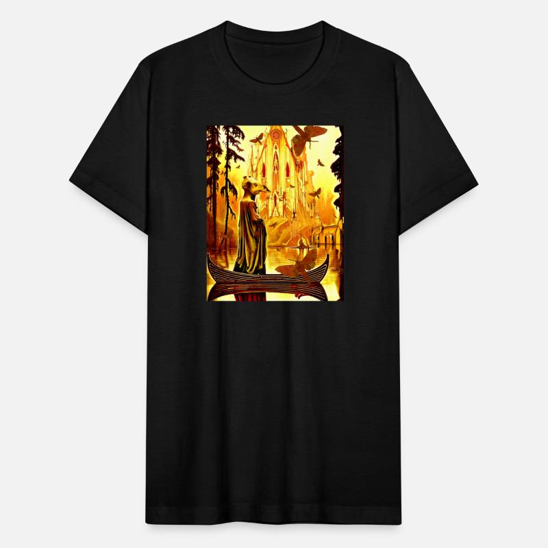 Trippy Demonic Animal Skull Figure On Boat