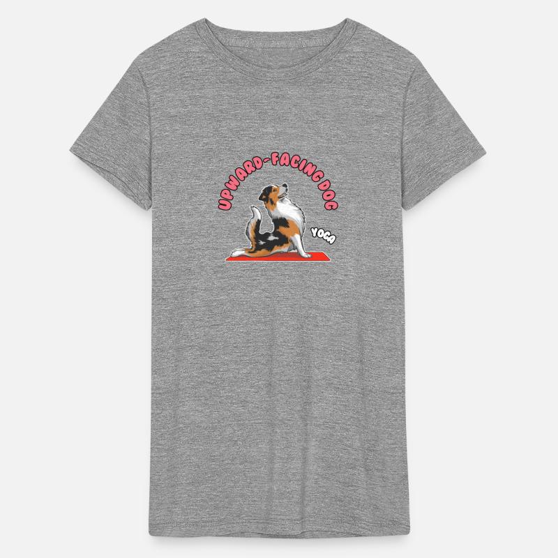 Upward Facing dog - australian shepherd dog