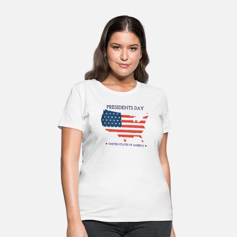 US flag on the background of the map.Presidents