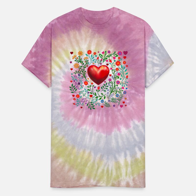 Valentines day Illustration with hearts with tradi