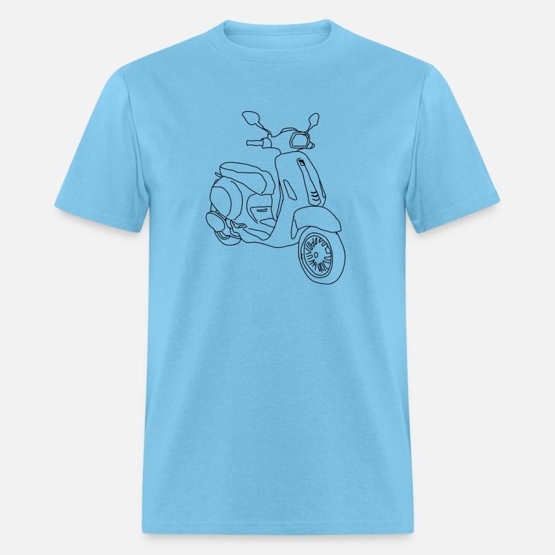 vespa Sprint left side black line art