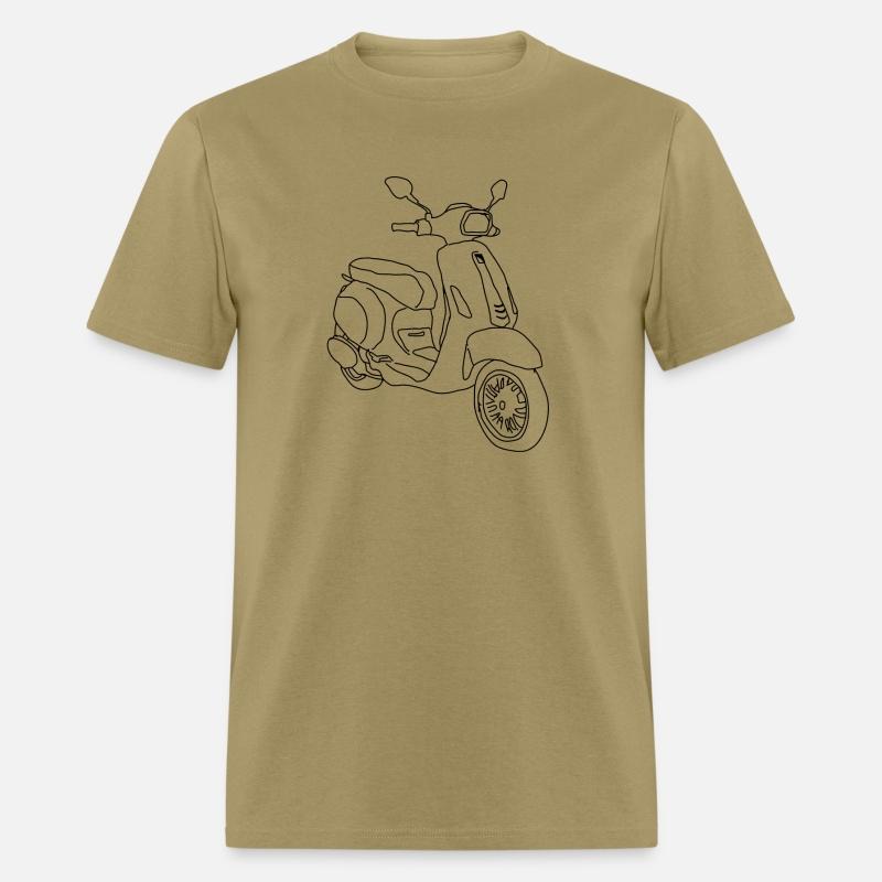 vespa Sprint left side black line art