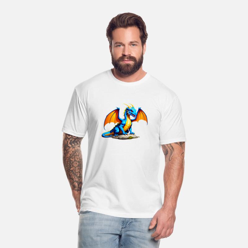 Vibrant Blue Knucker Dragon Illustration