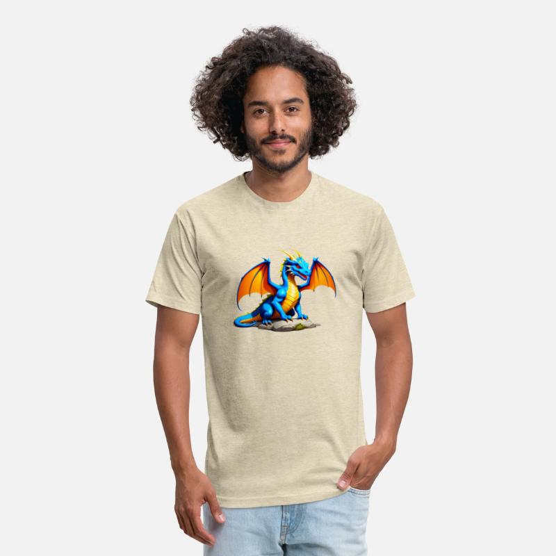 Vibrant Blue Knucker Dragon Illustration