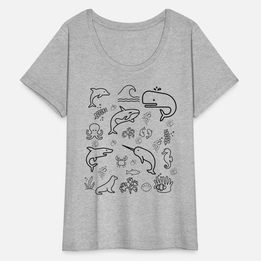 Vintage 90s Tattoo Sea Animal Tshirt