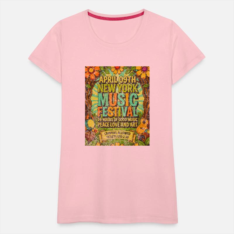 Vintage and distressed New York Music Festival . 6