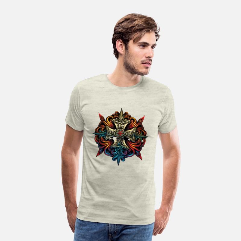 Vividly Detailed Maltese Cross Sticker