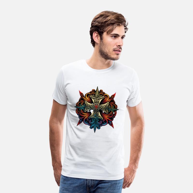 Vividly Detailed Maltese Cross Sticker