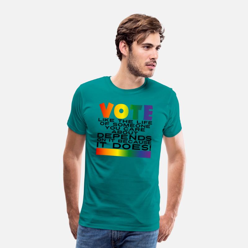 Vote LGBTQIA Rights - Rainbow Gradient & Black v1