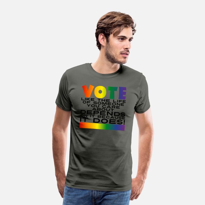 Vote LGBTQIA Rights - Rainbow Gradient & Black v1