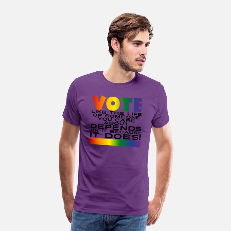 Vote LGBTQIA Rights - Rainbow Gradient & Black v1