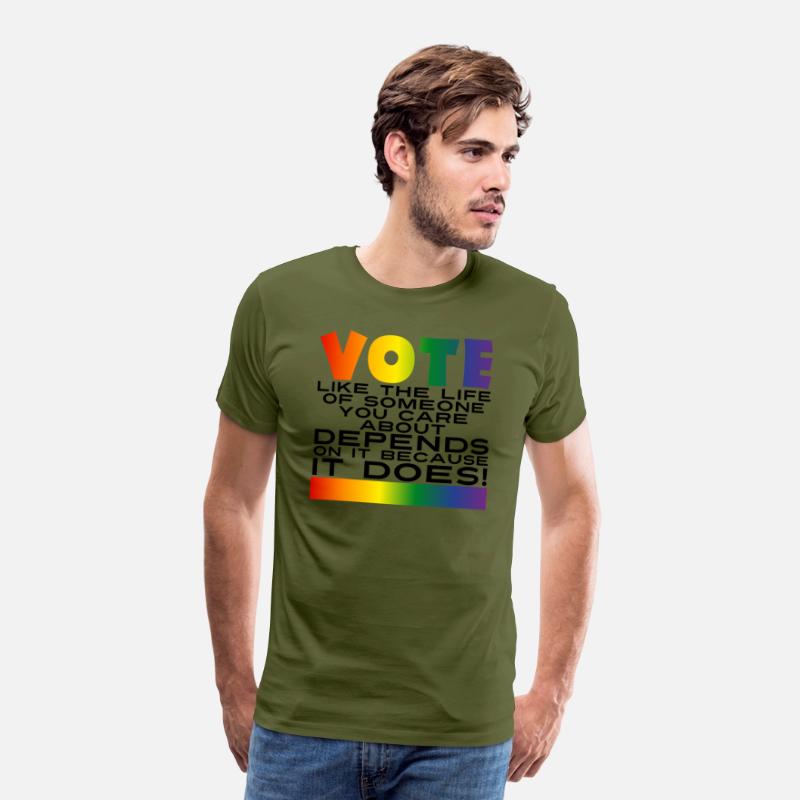 Vote LGBTQIA Rights - Rainbow Gradient & Black v1