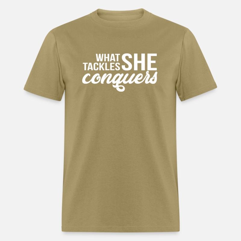 W She Tackles She Conquers