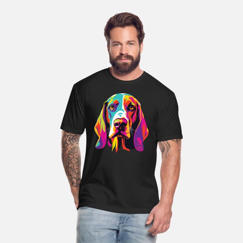 Watercolor Colorful Treeing Walker Coonhound