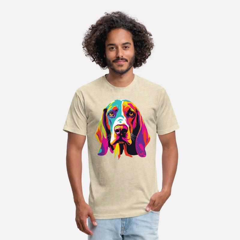 Watercolor Colorful Treeing Walker Coonhound