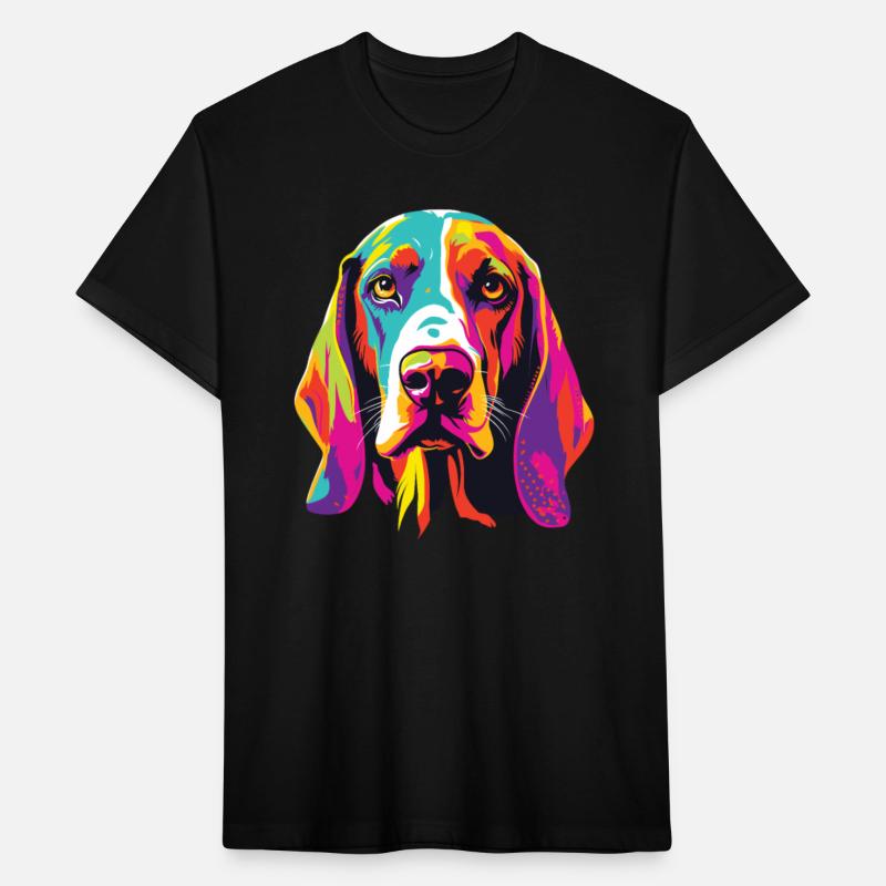 Watercolor Colorful Treeing Walker Coonhound