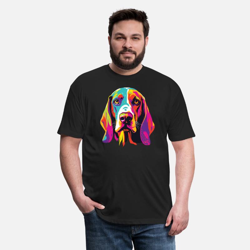 Watercolor Colorful Treeing Walker Coonhound