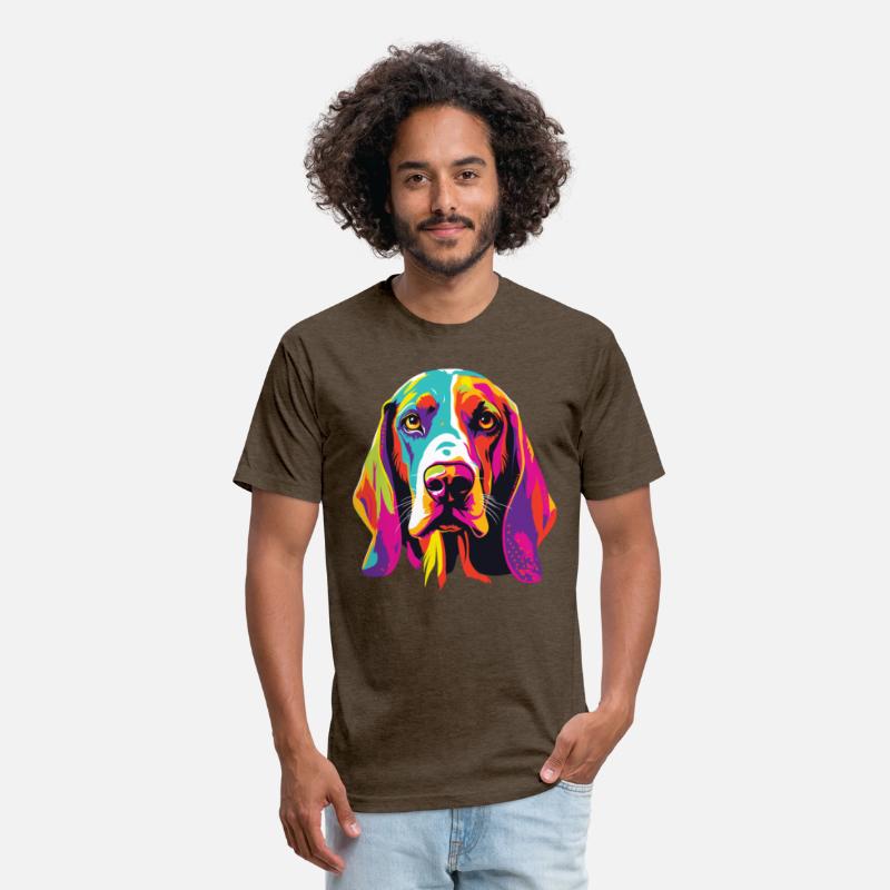 Watercolor Colorful Treeing Walker Coonhound