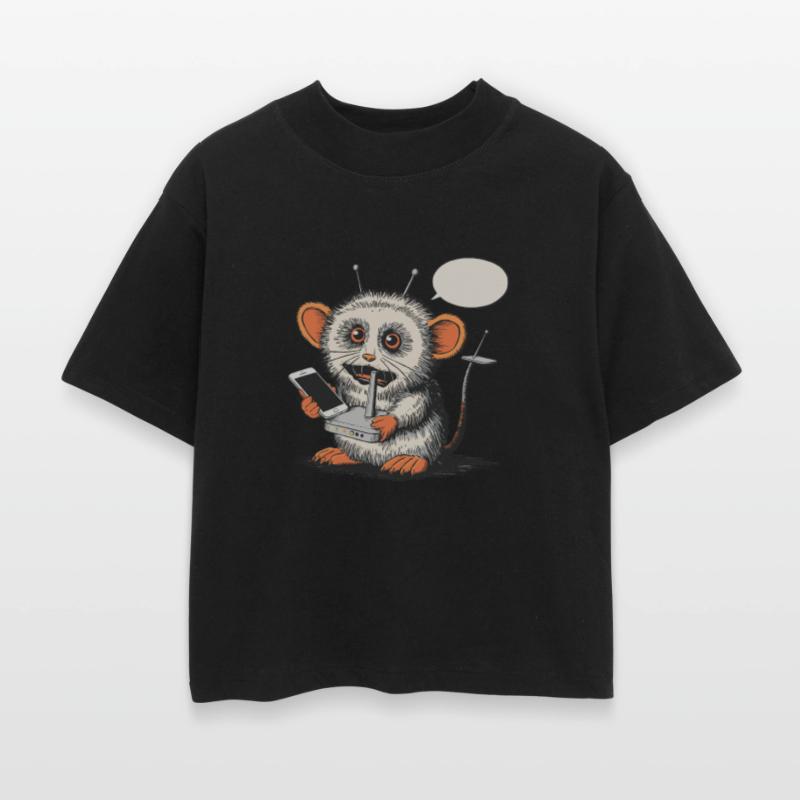 WiFi Alien Opossum Creature Blank Speech Bubble