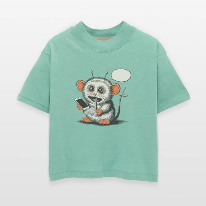 WiFi Alien Opossum Creature Blank Speech Bubble